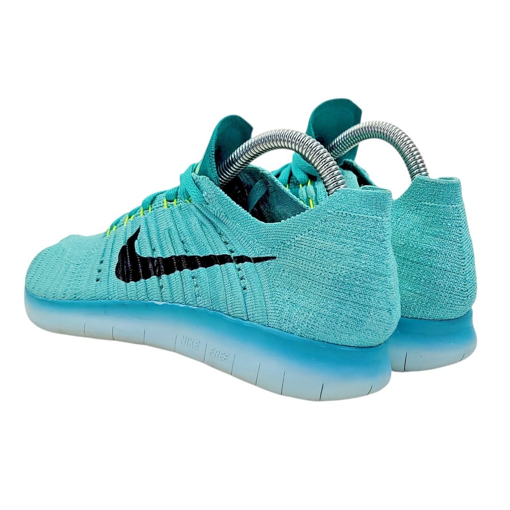 Nike Free RN Flyknit Women's Size 7.5 Running Shoes Hyper Turquoise Lace Up - Picture 3 of 13